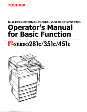 Toshiba E-studio 281c Operator's Manual