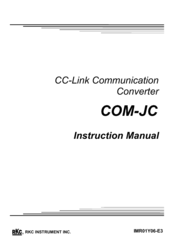 RKC INSTRUMENT COM-JC Instruction Manual
