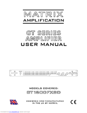 Matrix GT1500FXBD User Manual