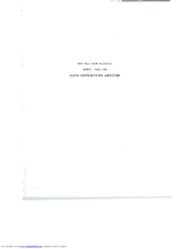 Sigma ADA-106 Instruction Manual