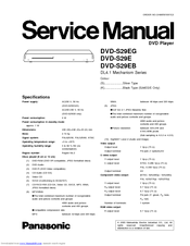 Panasonic DVD-S29E Service Manual