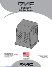 FAAC DSL2000 Manuals