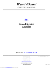 Wyred 4 Sound STI Owner's Manual