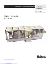 McQuay Skyline Series Installation And Maintenance Manual