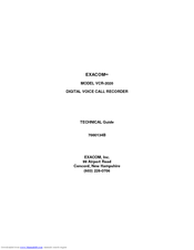 Exacom VCR-2020 Technical Manual
