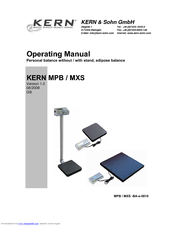 KERN KERN MPB Operating Manual
