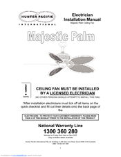 Hunter Pacific Majestic Palm Installation Manual