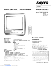 Sanyo CP14SA1 Service Manual