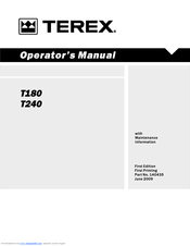 Terex T180 Operator's Manual
