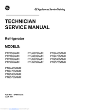 GE PTU527SAMR Technician Service Manual