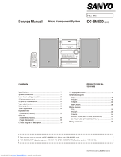 Sanyo DC-BM500 Service Manual