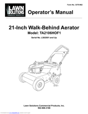 Lawn Solutions TA2106HOF1 Operator's Manual
