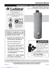 Lochinvar POWER DIRECT VENTED GAS MODELS Instruction Manual