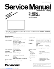 Panasonic TH-37PW4 Service Manual