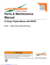 Jacobsen Tri King Triplex Mower Parts & Maintenance Manual