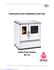 Wamsler W1-75 Instructions For Installation And Use Manual