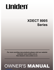 Uniden XDECT 8005 Series Owner's Manual