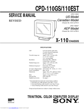 Sony Trinitron CPD-110EST Service Manual