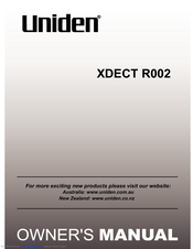 Uniden XDECT R002 Owner's Manual