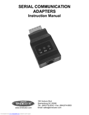 Bindicator SERIAL COMMUNICATION ADAPTERS Instruction Manual