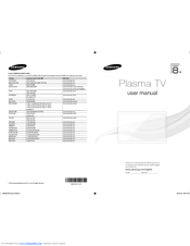 Samsung PS60F8500 User Manual