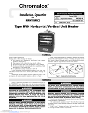 Chromalox HVH-40-43 Installation, Operation And Maintenance Manual