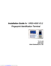 Union Community VIRDI-4000 Installation Manual