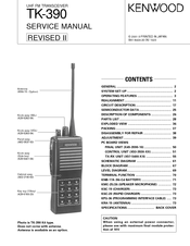 Kenwood TK-390 Service Manual