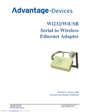 Advantage-Devices Wi232 User Manual