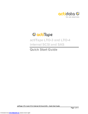 Actidata actiTape LTO-3 Quick Start Manual