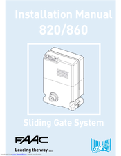 Faac 820 Installation Manual