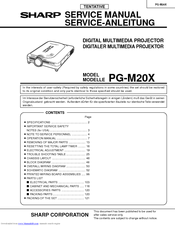 Sharp PG-M20X Service Manual