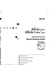 Ricoh Aficio 3260C Operating Instructions Manual