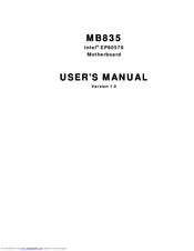 IBASE Technology MB835 User Manual