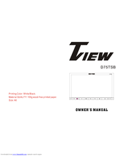 Tview D75TSB Owner's Manual