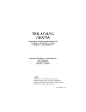 Teknor Industrial Computers TEK735 Technical Reference Manual