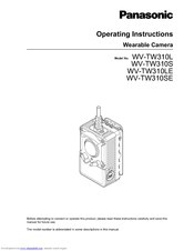 Panasonic WV-TW310S Operating Instructions Manual