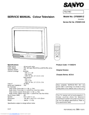 Sanyo CP20SR1Z Service Manual