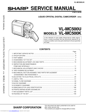 Sharp VL-MC500K Service Manual