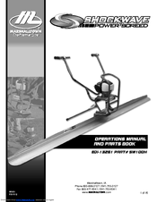 Marshalltown Shockwave Power Screed SW100H Operations Manual And Parts Book