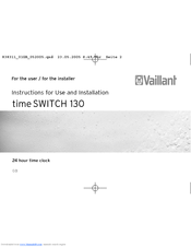 Vaillant time SWITCH 130 Instructions For Use And Installation