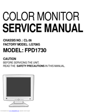 LG FPD1730 Service Manual