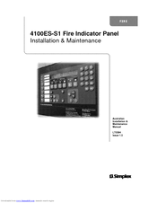 Simplex 4100ES-S1 Installation & Maintenance