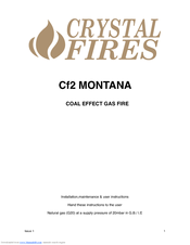 Crystal Fires Cf2 Montana Installation, Maintenance & User Instructions