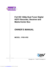 PrimeDTV Technologies PHD-VRX Owner's Manual