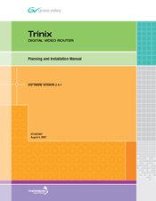 Grass Valley Trinix Planning And Installation Manual