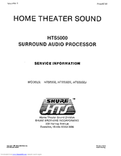 Shure HTS5000J Service Information