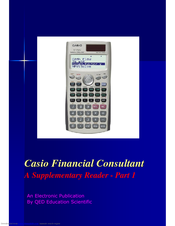 Casio Financial Consultant Manuals
