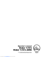 Husqvarna Rider 15V2 Operator's Manual
