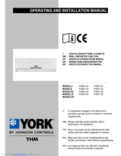 York YHMH 30 Operating And Installation Manual